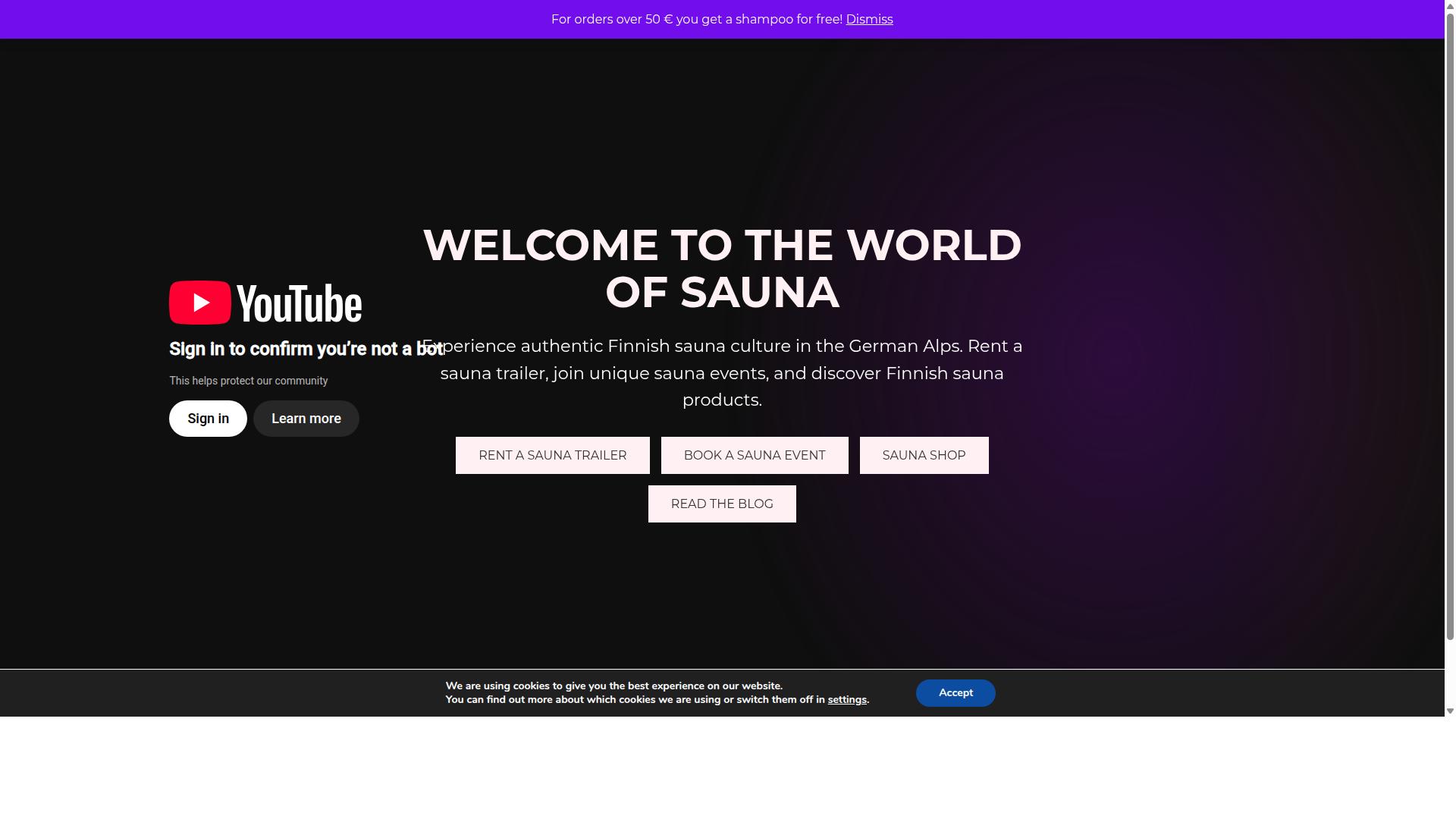 Suomi Saunas website